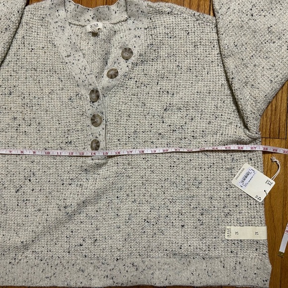 a.n.a Women’s Cozy  Y Neck Long Sleeve Pullover Chunky Knit Sweater Size 2X - Picture 8 of 12